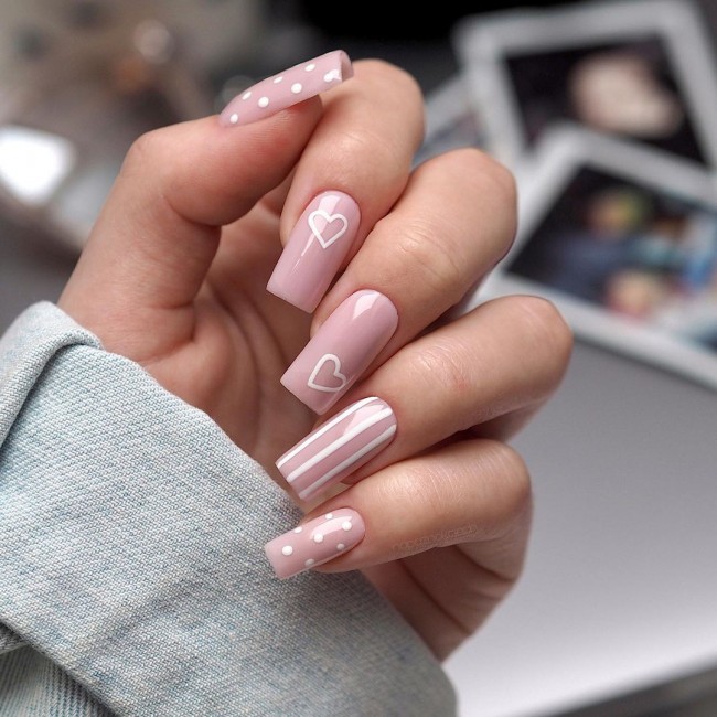 Valentine’s Day Nails That We Heart It — Cute Pink Nails