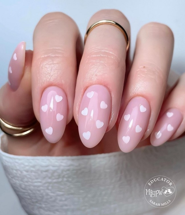 22 Pink Nail Designs For Valentine’s Day : Simple Light Pink Nails