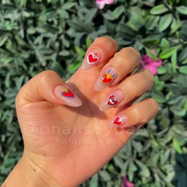 Valentine’s Day Nails That We Heart It — Heart Rock Nails