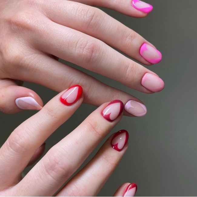 Valentine’s Day Nails That We Heart It — Cut Out Heart Nails