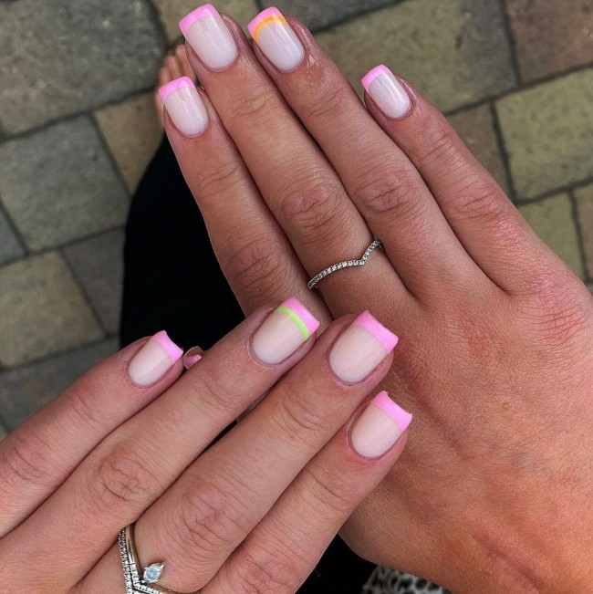 45 Pretty Nail Designs for Spring — Pink French Tip Nails