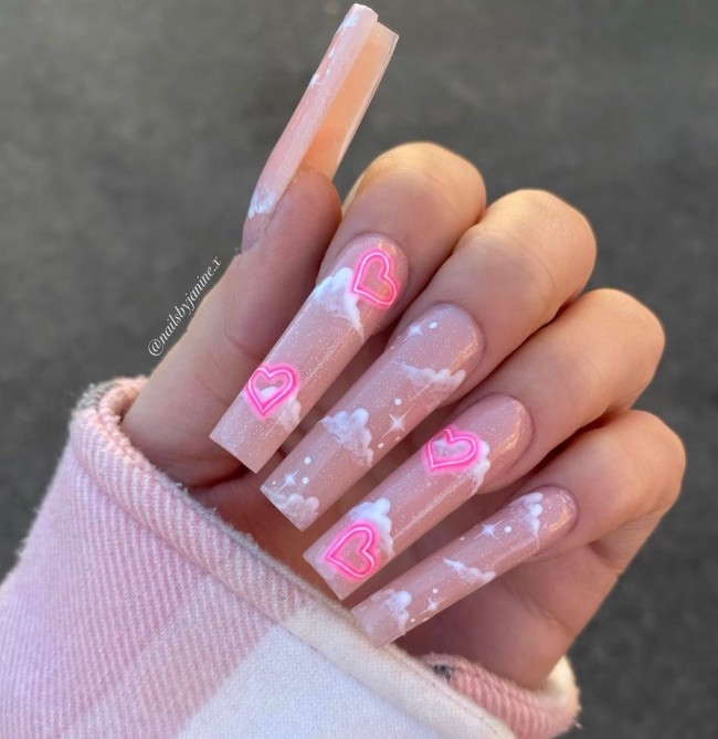 40+Crazy Cute Valentine’s Day Nails — Dreamy Pink Nail Art Design