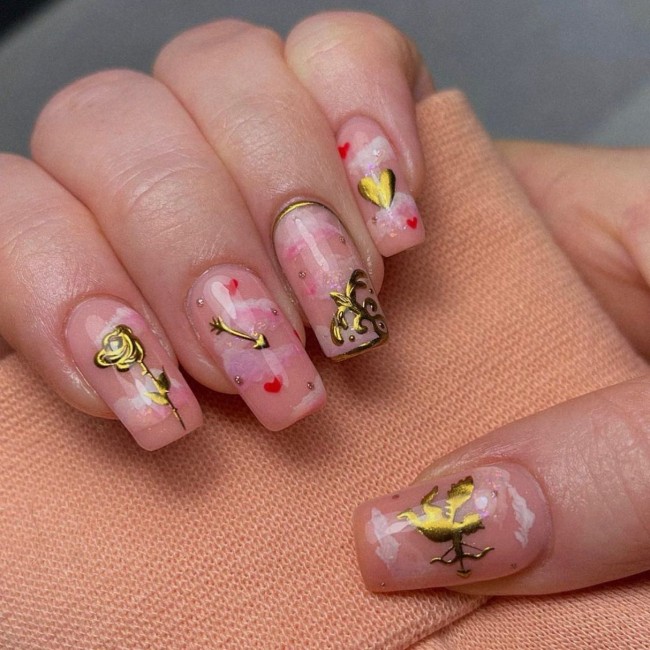 49 Beautiful Valentine’s Day Nails — Cupid & Heart Nails