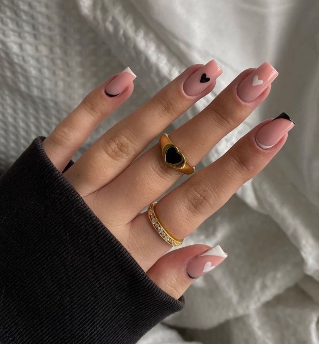 30+Trendy French Tip Nails for Valentines — Side & Reverse French