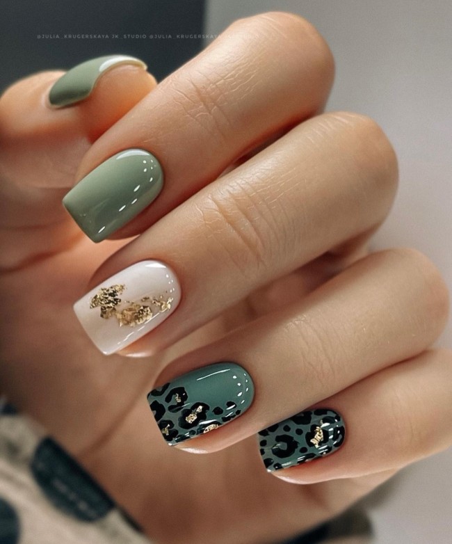 45 Ways to Wear Spring Nail Designs in 2022 — Green Leopard Nail Design