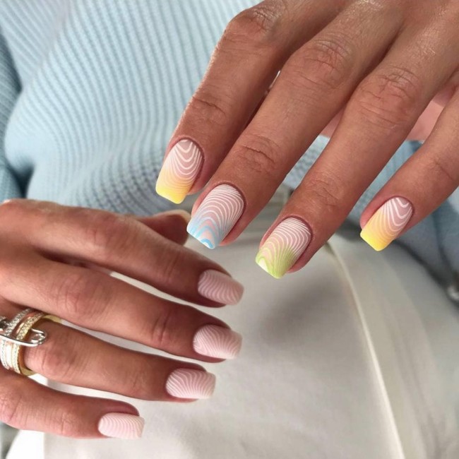 45 Ways to Wear Spring Nail Designs in 2022 — Pastel Abstract Nail Design