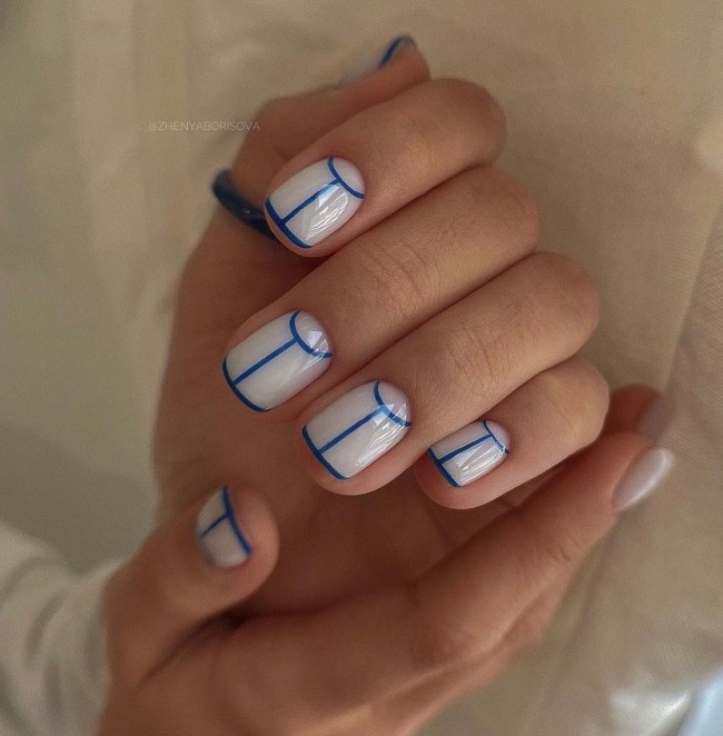 45 Ways to Wear Spring Nail Designs in 2022 — Blue Line White Nail Design