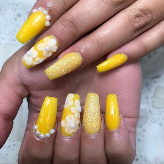 30 Yellow Nail Designs To Spice Up Your Day — Pearl & Yellow Nails