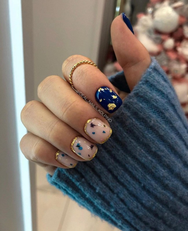 45 Ways to Wear Spring Nail Designs in 2022 — Blue and Floral Natural Nails