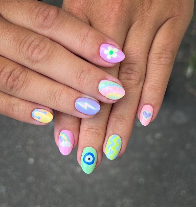 50 Spring Nail Designs 2022 — Mix and Match Spring Short Nails