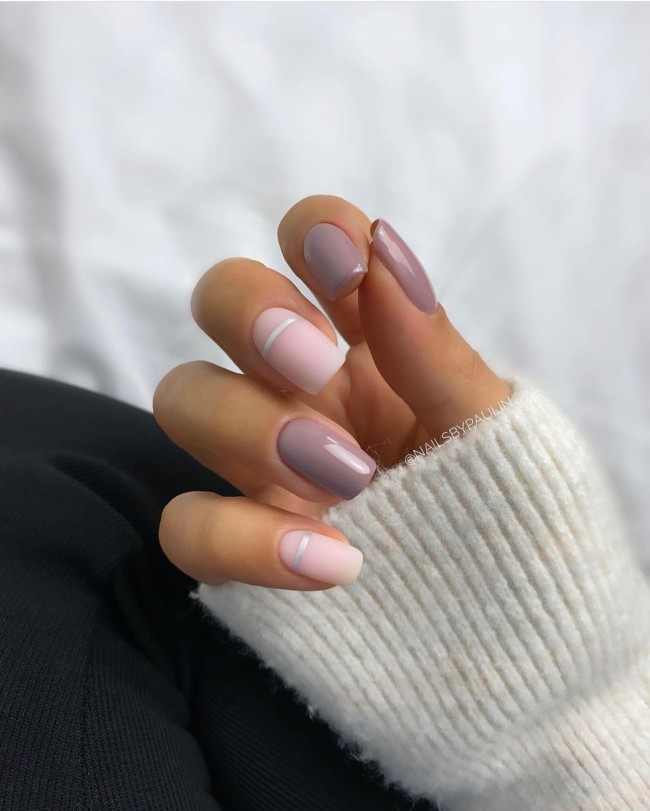 50 Spring Nail Designs 2022 — Mauve Pink Nail Design