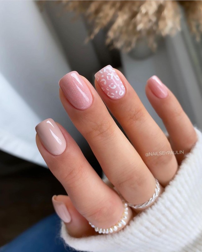 70 Spring Nail Designs 2022 That You Should Try — Half Nude Half White 