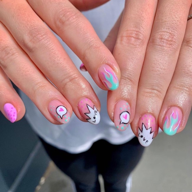 70 Pop Art Nails For A Fun Look — Fun Bridal Nails