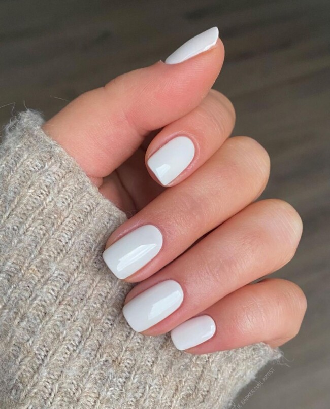 30 White Nail Designs That are Stylish — White Nails Design Short