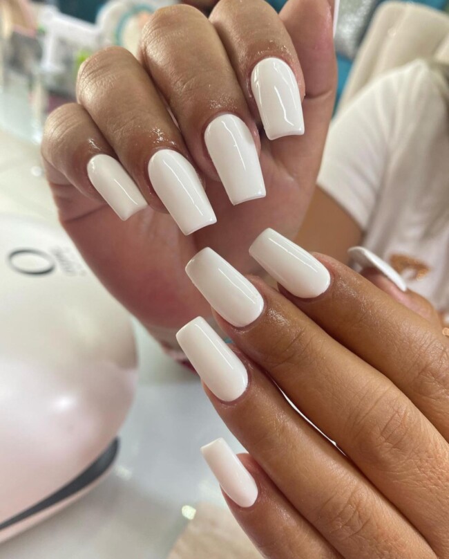 30 White Nail Designs That are Stylish — White Acrylic Nails