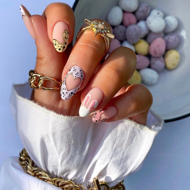 easter nails, easter nails 2022, spring nails 2022, easter nails acrylic, easter nails designs, easter nails designs 2022, speckled egg nails, eggshell nails