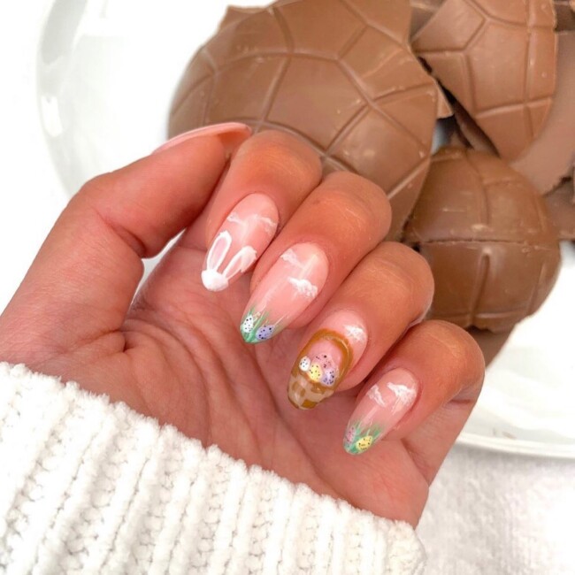 easter nails, easter nails 2022, spring nails 2022, easter nails acrylic, easter nails designs, easter nails designs 2022, speckled egg nails, eggshell nails