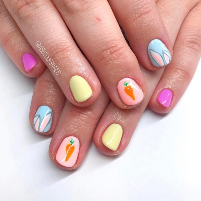 73 Easter Nails That Are Too Cute To Ignore — Fun Mix n Match Easter Nail Art