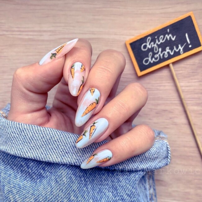 73 Easter Nails That Are Too Cute To Ignore — Carrot Easter Nail Art