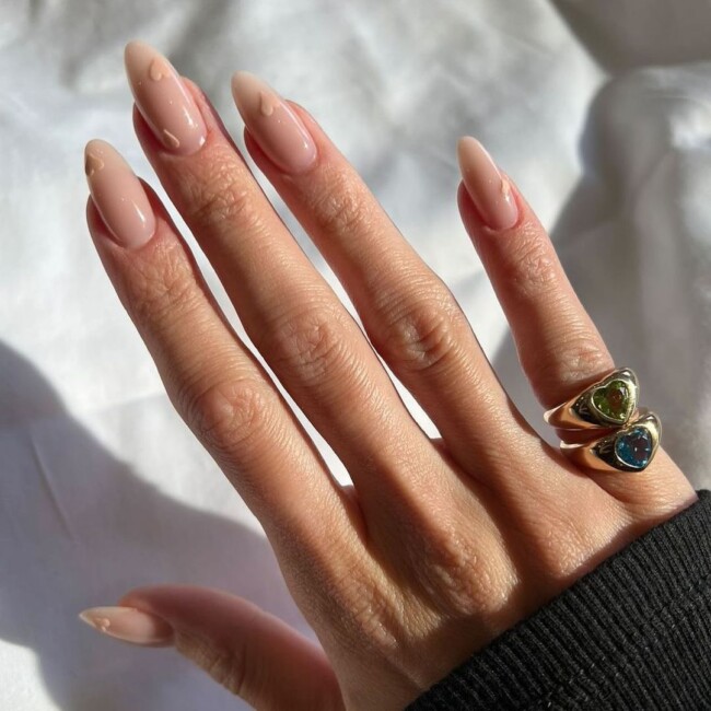 40 Best Wedding Nails For 2022 : Embossed Heart Bridal Nails