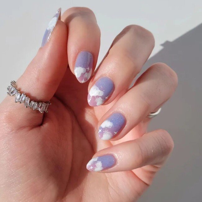 50 Cutest Short Nail Designs for Spring 2022 — Dreamy Cloud Short Nails