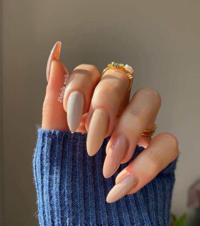 30 Hot Spring Nail Colors in 2022 — Gradient Neutral Nails