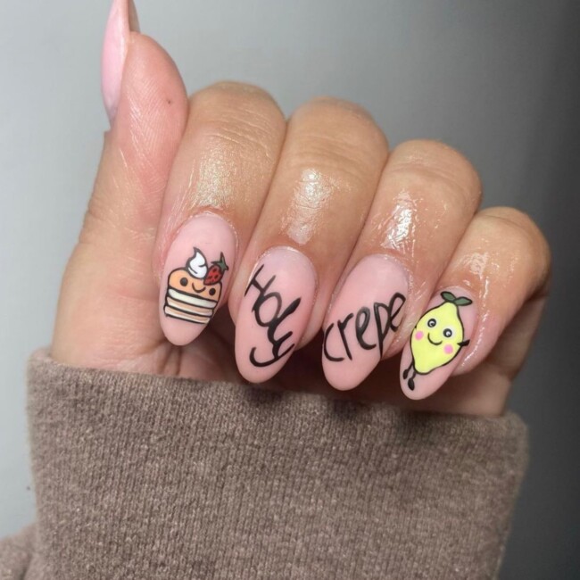 20 Cute Pancake Day Nails That Looks So Yummy — Holy Crepe Nail Art