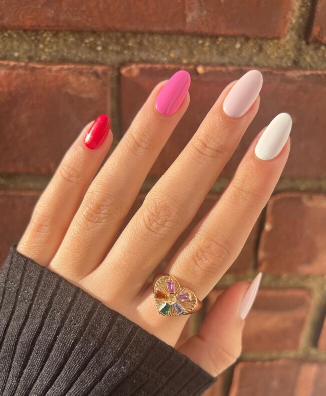 30 Hot Spring Nail Colors in 2022 — Pink, Red and White Nails