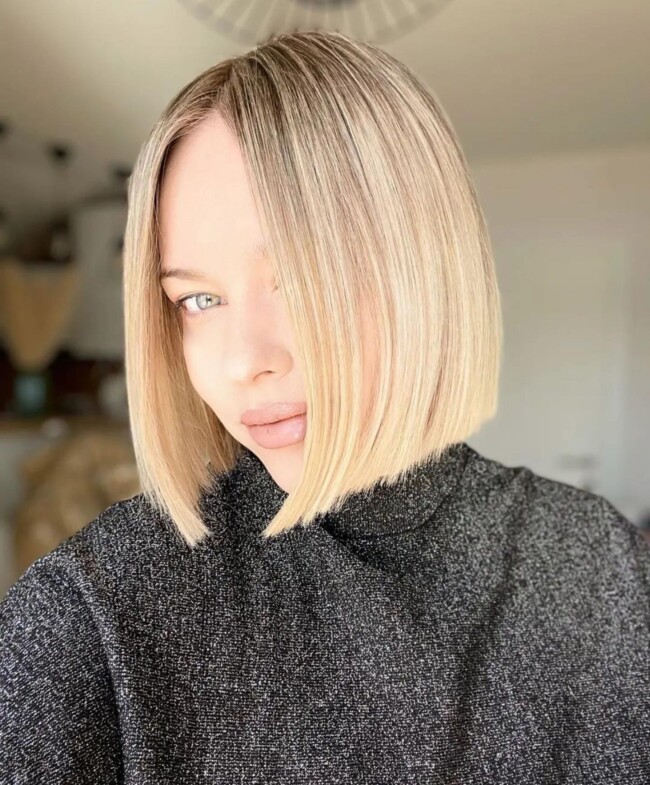 50 Cute Bob Haircuts For Every Hair Type — Blonde Bob Hairstyle Babylights