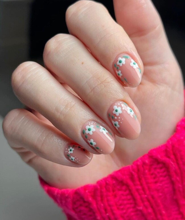 70+ Nail Art Designs Will Make You Want To Try ASAP — Flower Cuff Nails