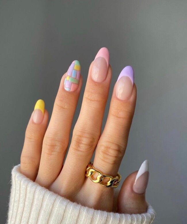 70+ Nail Art Designs Will Make You Want To Try ASAP — Pastel French Tip Nails