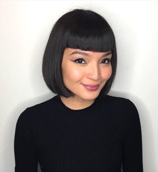 50 Cutest Bob with Bangs Ideas — Cleopatra Bob Hairstyle