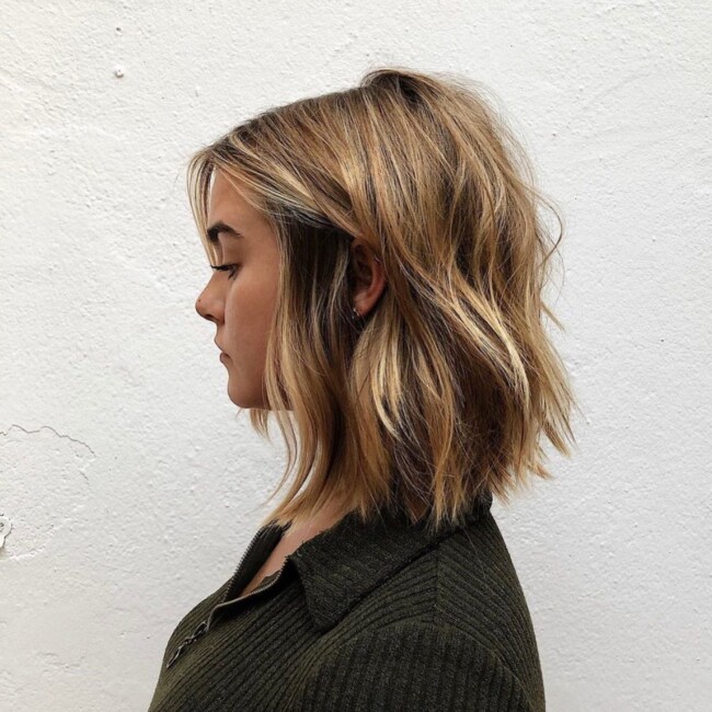 40 Incredibly Stylish Long Bob Haircuts & Hairstyles — Textured Long bob Metallic Hair Color