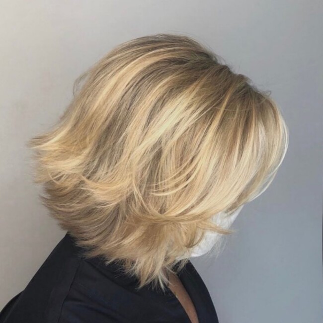 30 Layered Bob Haircuts & Hairstyles — Modern Layered Bob Blonde Hairstyle