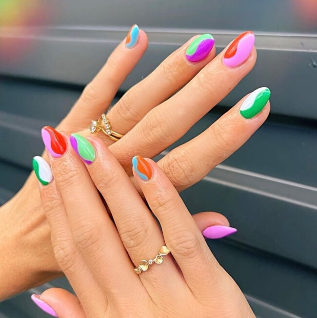 40 Cute Summer Nails for 2022 — Colorful Groovy Nail Art