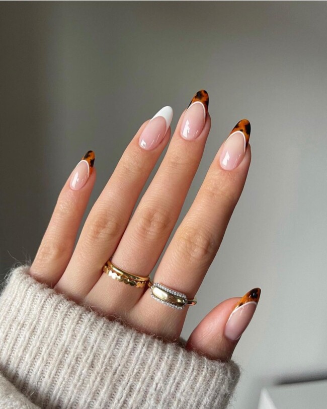 tortoiseshell nail art designs, tortoiseshell nails, tortoiseshell nail designs, tortoiseshell print nails, nail art designs, french tip tortoiseshell nails, tortoiseshell french tip nails