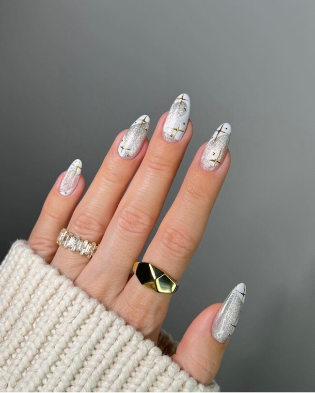 50+ Celestial Nail Art Design — Shimmery Celestial Nails