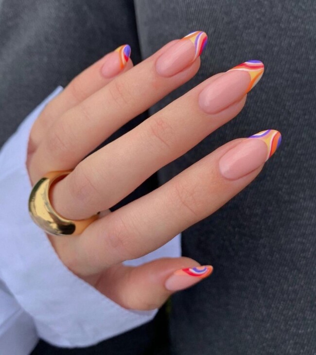 77 Summer French Nails That’ll Match Your Wardrobe — Colorful Funky French Nails