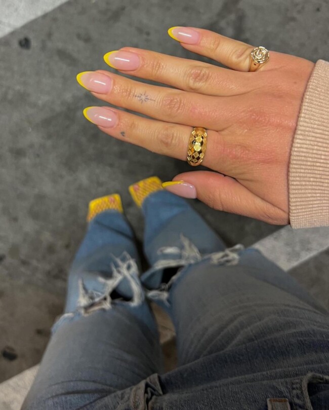 77 Summer French Nails That’ll Match Your Wardrobe — Yellow French Nails