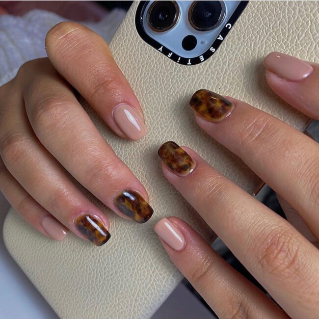 tortoiseshell nail art designs, tortoiseshell nails, tortoiseshell nail designs, tortoiseshell print nails, nail art designs, french tip tortoiseshell nails, tortoiseshell french tip nails