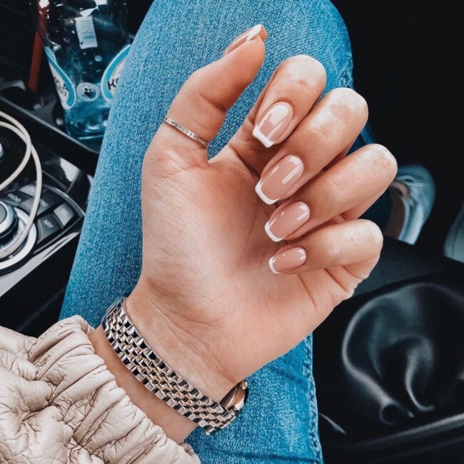 42 Stunning Bridal Nail Art Designs — French Nude Nails