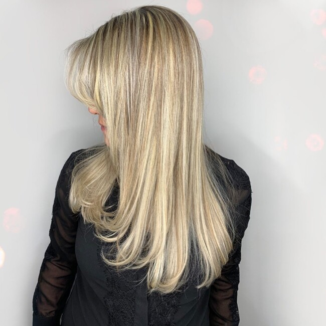 48 Cute and Trendy Long Hair with Curtain Bangs — Dimensional Blonde with Bangs