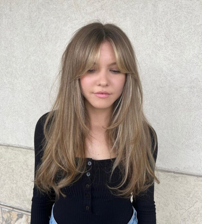 curtain bangs wavy hair, long hair curtain bangs, long curtain bangs straight hair, long hair with curtain bangs and layers, medium layered hair with curtain bangs, curtain bangs with side part, curtain bangs layered hair, hairstyles with curtain bangs