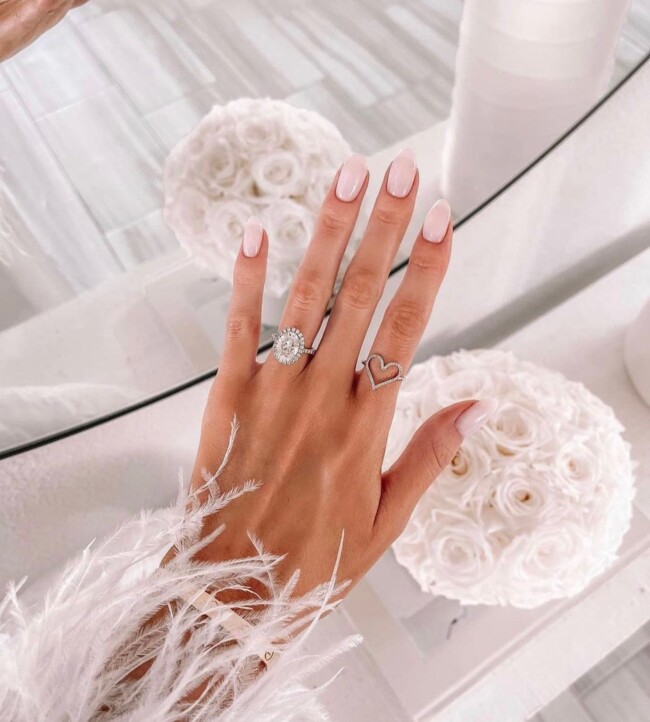 42 Stunning Bridal Nail Art Designs — French Tip Soft Pink Nails