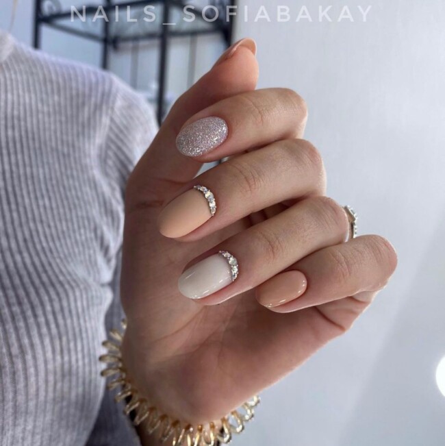Pink and white bridal nail art design – Wedding Nails