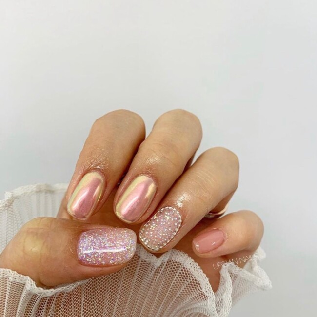 42 Stunning Bridal Nail Art Designs — Mix n Match Pink Nail Art