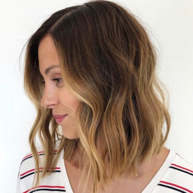 37 Most Stylish Long Bob Hairstyles To Try in 2022 — Soft Layers + Blonde Face Lights