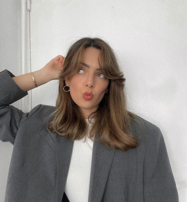 70+ Curtain Bangs That Are So Cute — Medium Length Brown Hair