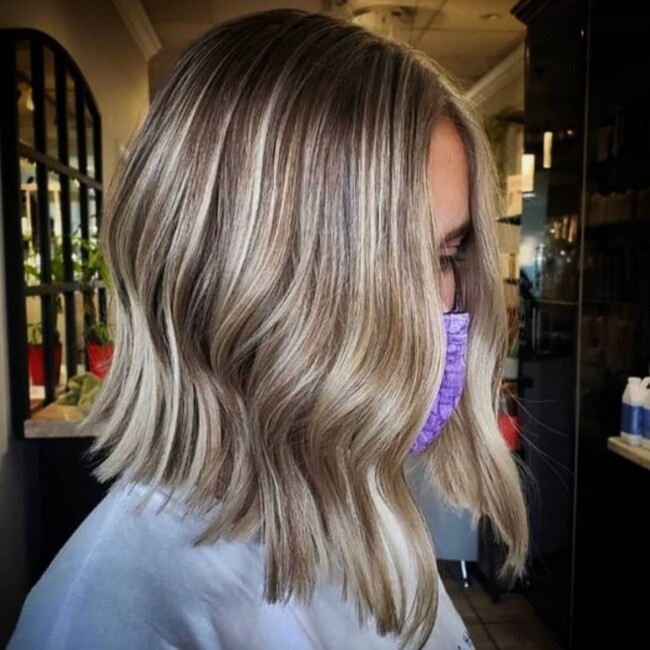 37 Most Stylish Long Bob Hairstyles To Try In 2022 — Blonde Highlighted ...