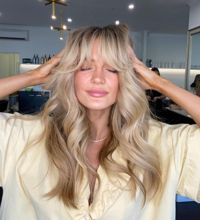 70+ Curtain Bangs That Are So Cute — Cool Blonde Tone